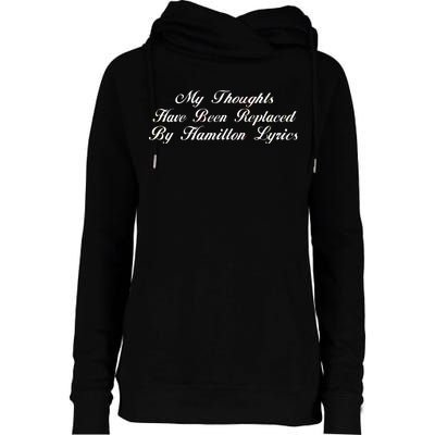 Alexander Hamilton Lyrics Womens Funnel Neck Pullover Hood