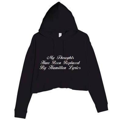 Alexander Hamilton Lyrics Crop Fleece Hoodie