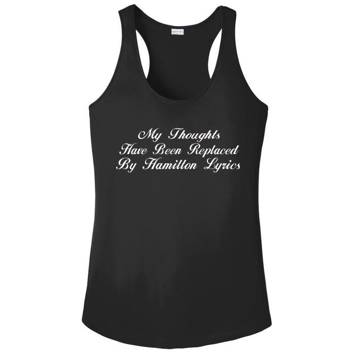 Alexander Hamilton Lyrics Ladies PosiCharge Competitor Racerback Tank