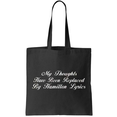 Alexander Hamilton Lyrics Tote Bag