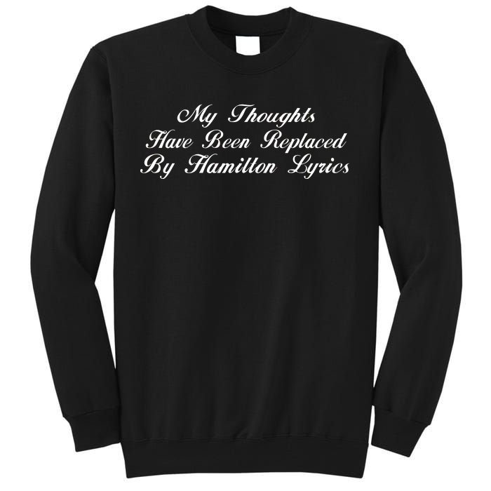 Alexander Hamilton Lyrics Tall Sweatshirt