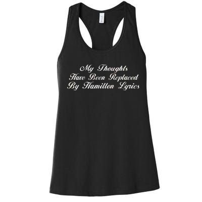 Alexander Hamilton Lyrics Women's Racerback Tank