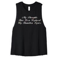 Alexander Hamilton Lyrics Women's Racerback Cropped Tank