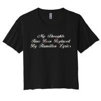 Alexander Hamilton Lyrics Women's Crop Top Tee