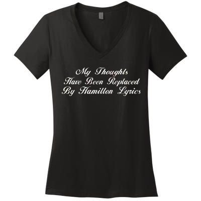 Alexander Hamilton Lyrics Women's V-Neck T-Shirt