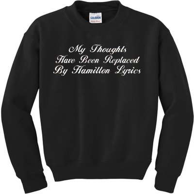 Alexander Hamilton Lyrics Kids Sweatshirt