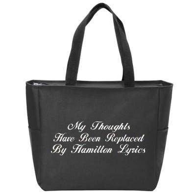 Alexander Hamilton Lyrics Zip Tote Bag