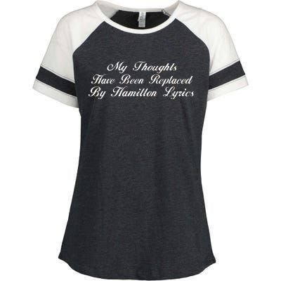 Alexander Hamilton Lyrics Enza Ladies Jersey Colorblock Tee