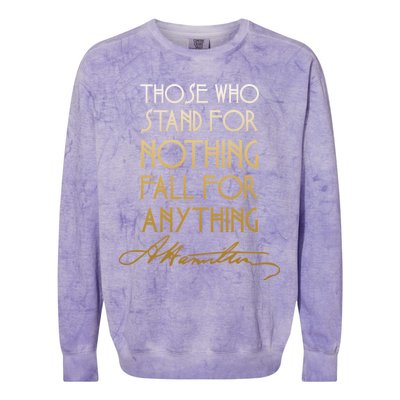 Alexander Hamilton Quote Signature Colorblast Crewneck Sweatshirt