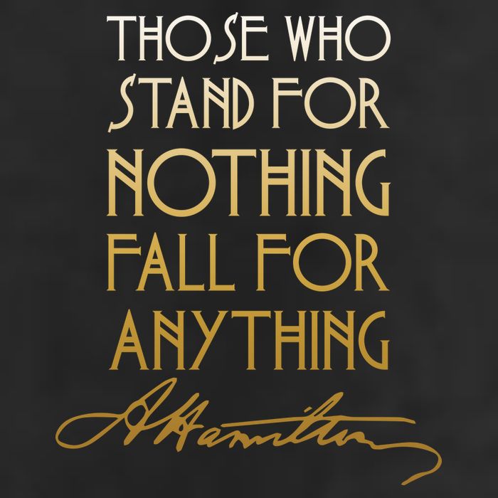 Alexander Hamilton Quote Signature 7 Panel Mesh Trucker Snapback Hat