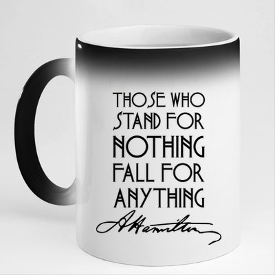 Alexander Hamilton Quote Signature 11oz Black Color Changing Mug