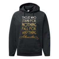 Alexander Hamilton Quote Signature Performance Fleece Hoodie