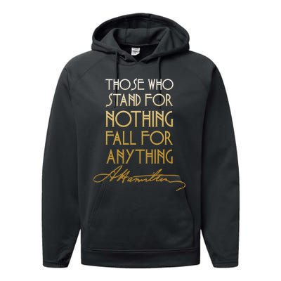 Alexander Hamilton Quote Signature Performance Fleece Hoodie