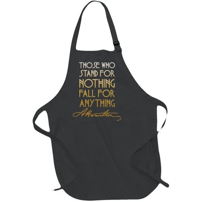 Alexander Hamilton Quote Signature Full-Length Apron With Pockets