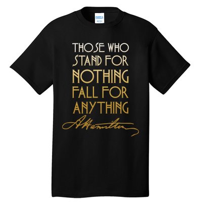 Alexander Hamilton Quote Signature Tall T-Shirt