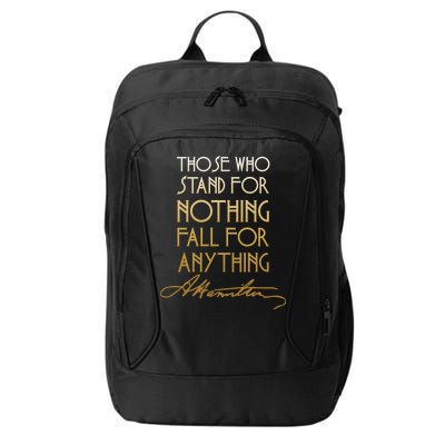 Alexander Hamilton Quote Signature City Backpack