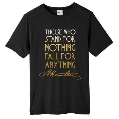 Alexander Hamilton Quote Signature Tall Fusion ChromaSoft Performance T-Shirt