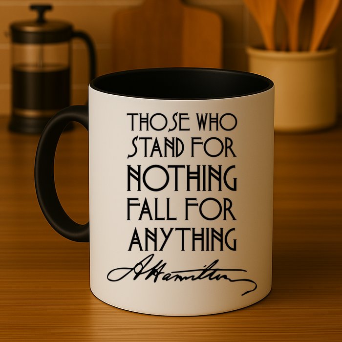 Alexander Hamilton Quote Signature Mug