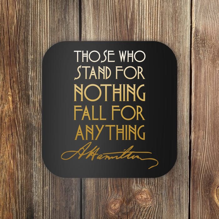 Alexander Hamilton Quote Signature Coaster