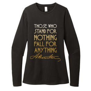 Alexander Hamilton Quote Signature Womens CVC Long Sleeve Shirt