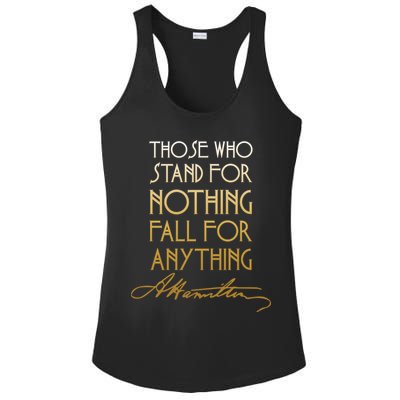 Alexander Hamilton Quote Signature Ladies PosiCharge Competitor Racerback Tank