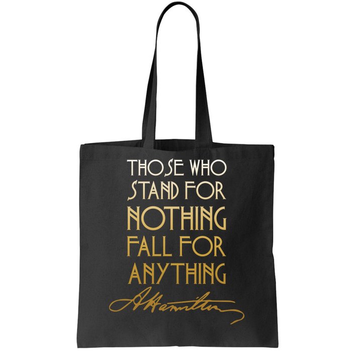 Alexander Hamilton Quote Signature Tote Bag