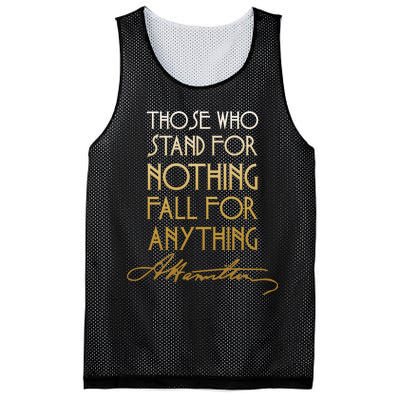 Alexander Hamilton Quote Signature Mesh Reversible Basketball Jersey Tank