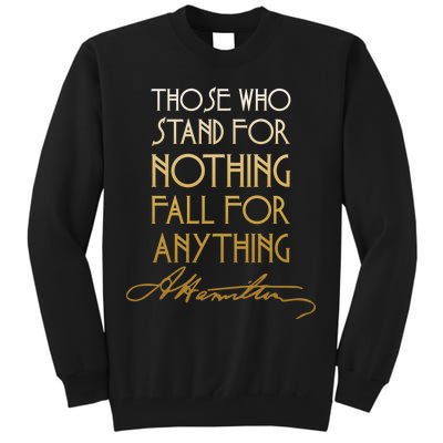 Alexander Hamilton Quote Signature Tall Sweatshirt