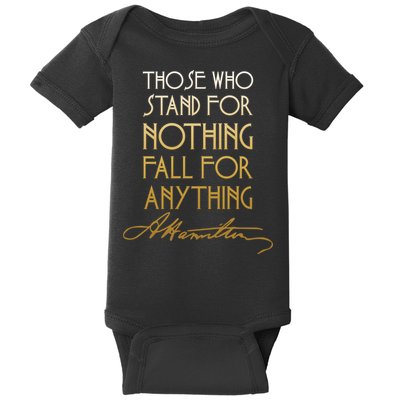 Alexander Hamilton Quote Signature Baby Bodysuit