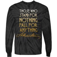 Alexander Hamilton Quote Signature Tie-Dye Long Sleeve Shirt