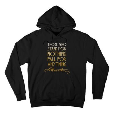 Alexander Hamilton Quote Signature Tall Hoodie