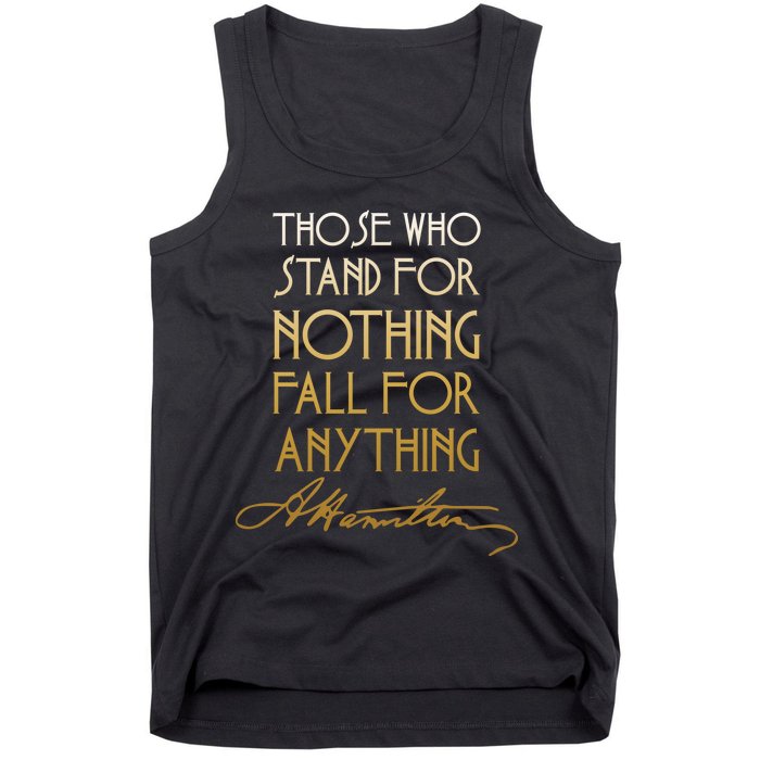 Alexander Hamilton Quote Signature Tank Top