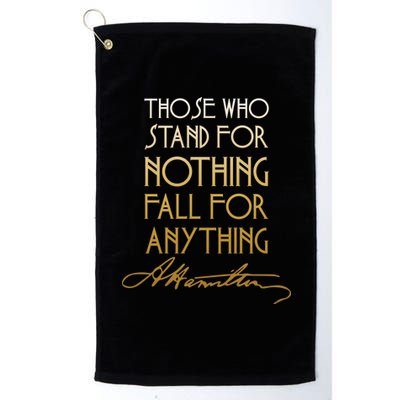 Alexander Hamilton Quote Signature Platinum Collection Golf Towel