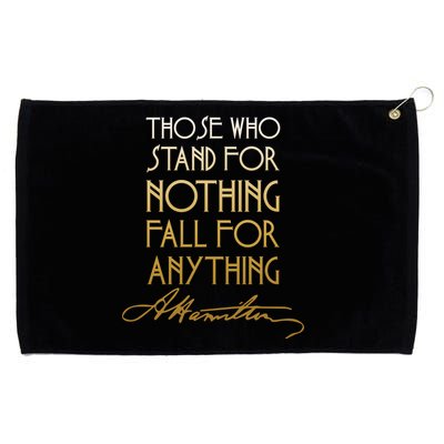 Alexander Hamilton Quote Signature Grommeted Golf Towel