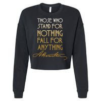 Alexander Hamilton Quote Signature Cropped Pullover Crew