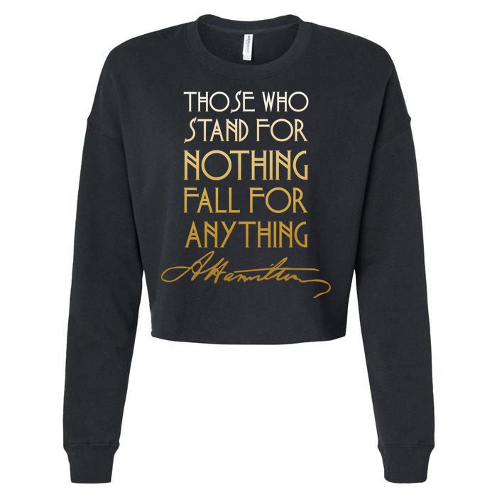 Alexander Hamilton Quote Signature Cropped Pullover Crew