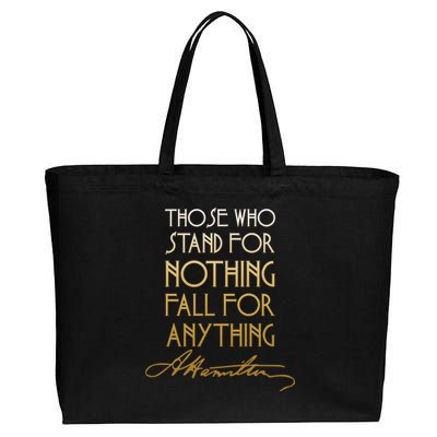 Alexander Hamilton Quote Signature Cotton Canvas Jumbo Tote