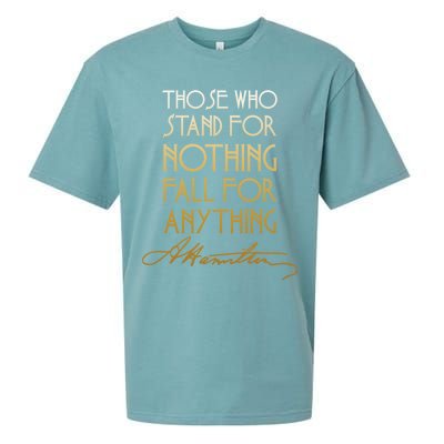 Alexander Hamilton Quote Signature Sueded Cloud Jersey T-Shirt