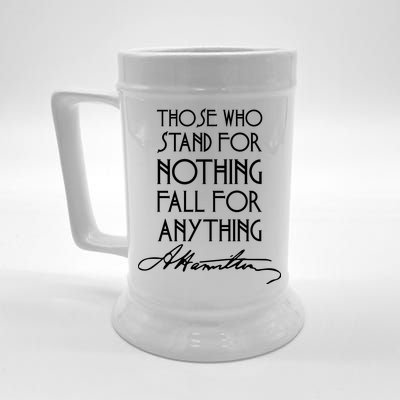 Alexander Hamilton Quote Signature Beer Stein