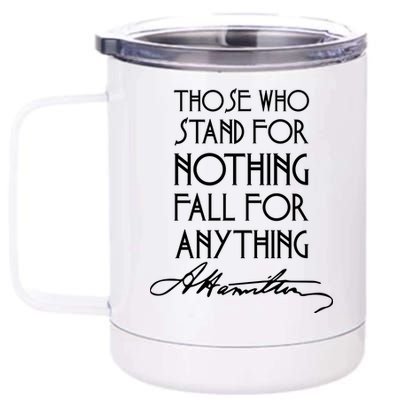 Alexander Hamilton Quote Signature 12 oz Stainless Steel Tumbler Cup