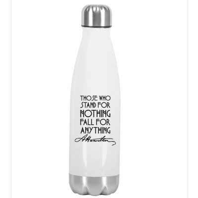 Alexander Hamilton Quote Signature Stainless Steel Insulated Water Bottle