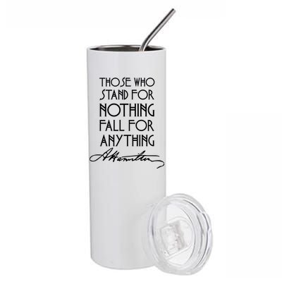 Alexander Hamilton Quote Signature Stainless Steel Tumbler