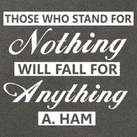 Alexander Hamilton Stand For Nothing Quote Cotton Canvas Backpack