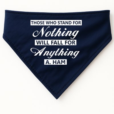 Alexander Hamilton Stand For Nothing Quote USA-Made Doggie Bandana