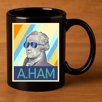 Alexander Hamilton Sunglasses 11oz C Handle Ceramic Mug