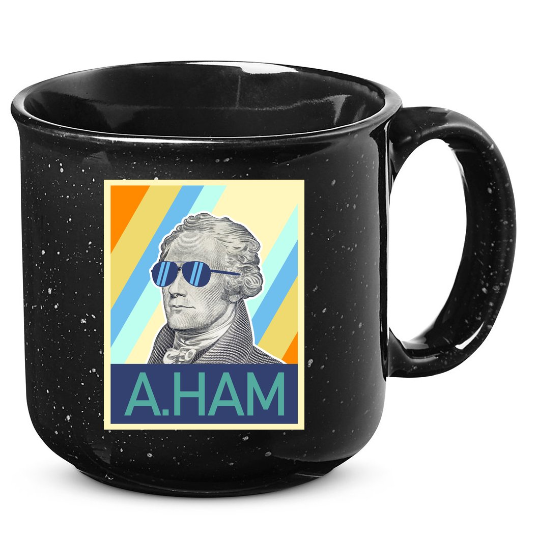 Alexander Hamilton Sunglasses 15oz Campfire Ceramic Mug