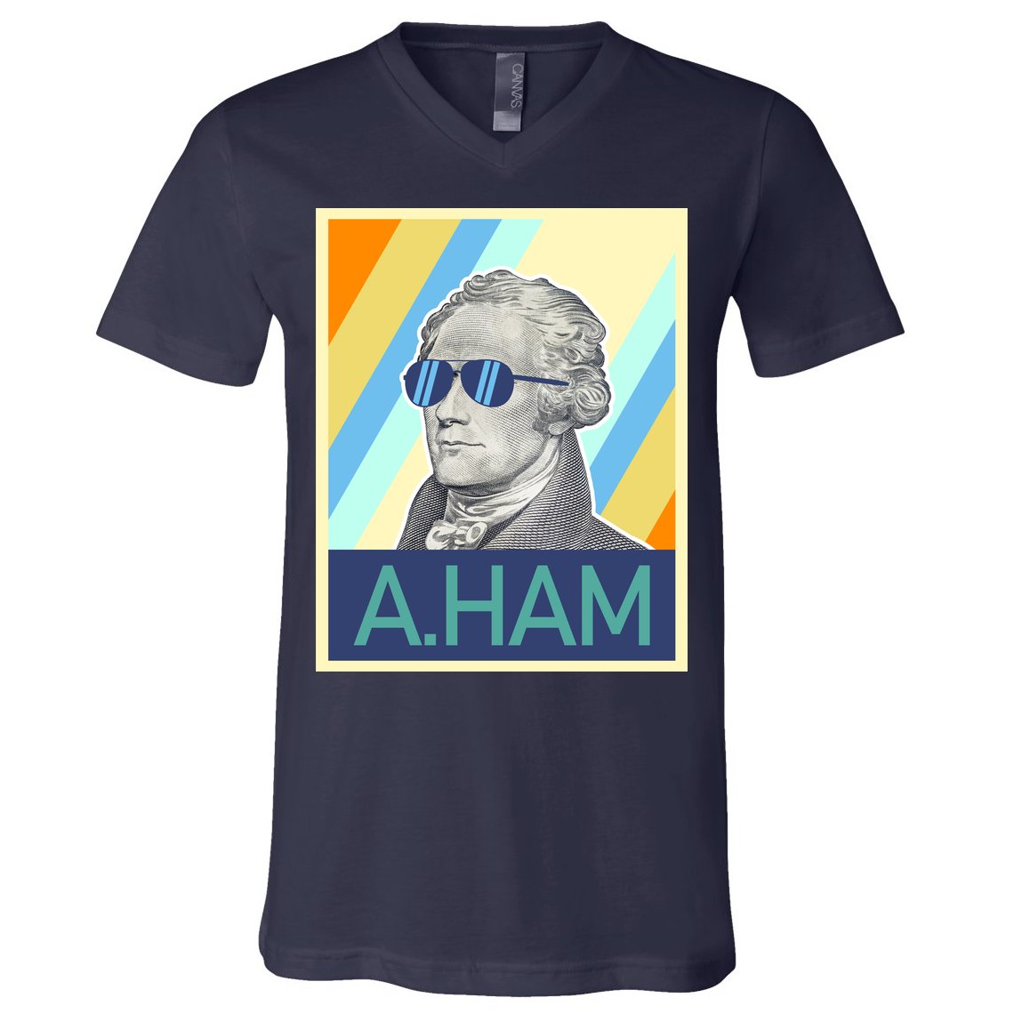 Alexander Hamilton Sunglasses V-Neck T-Shirt