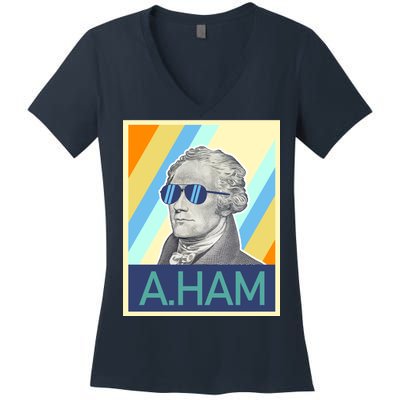 Alexander Hamilton Sunglasses Women's V-Neck T-Shirt