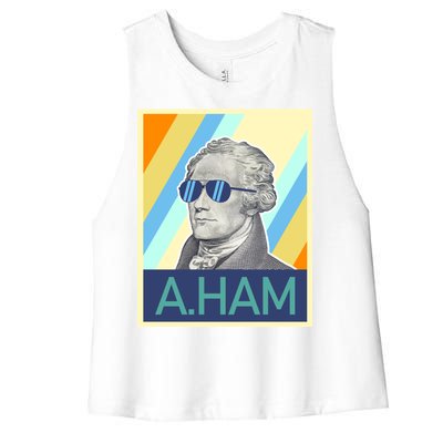 Alexander Hamilton Sunglasses Women's Racerback Cropped Tank