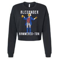 Alexander Hammered-Ton Cropped Pullover Crew